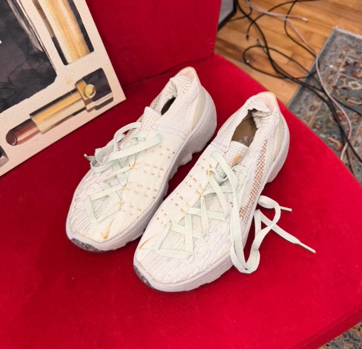 Nike White Woven Sneakers - Women's Size US 6.5