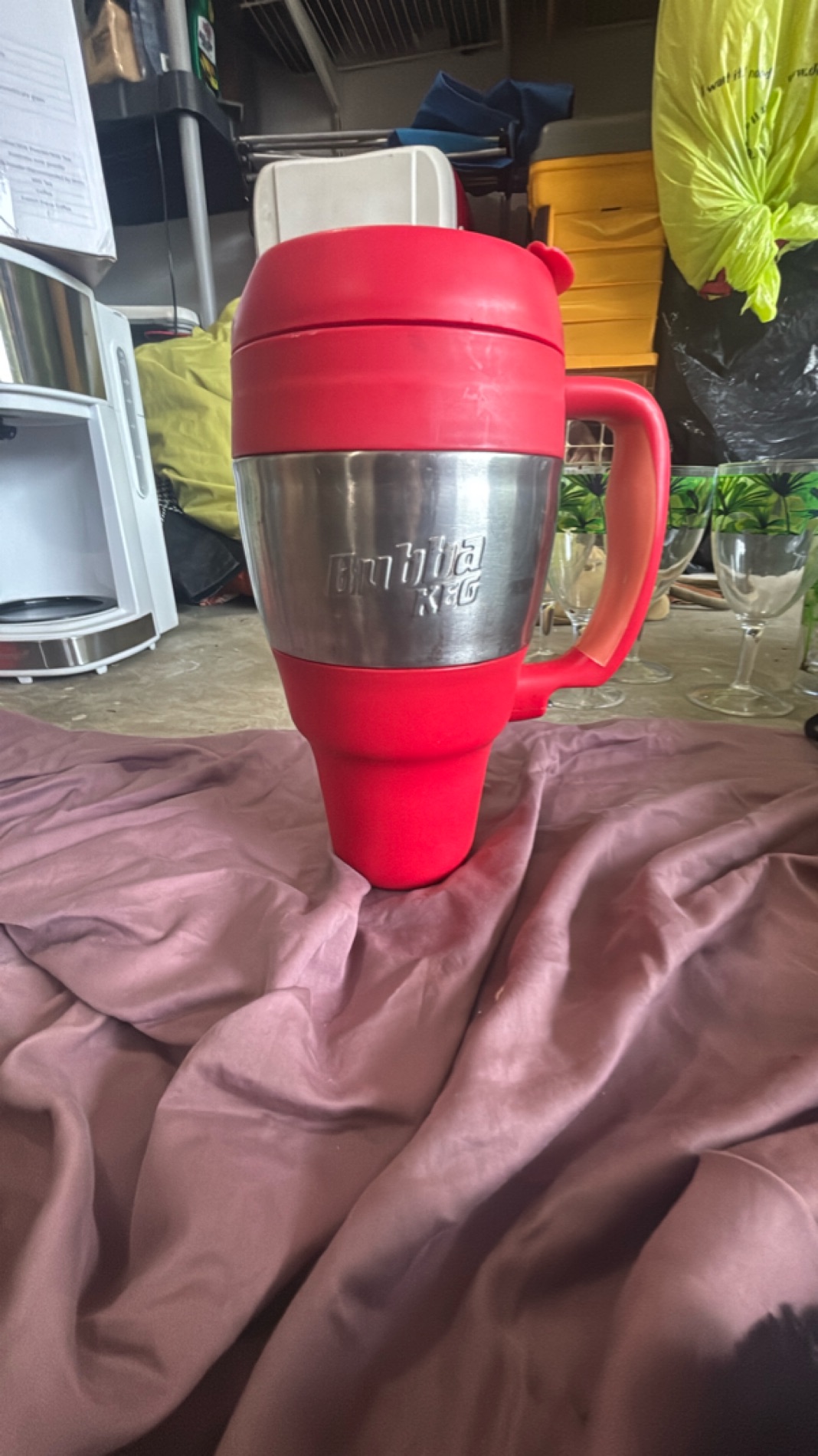 Large Insulated Keg-Style Mug with Handle