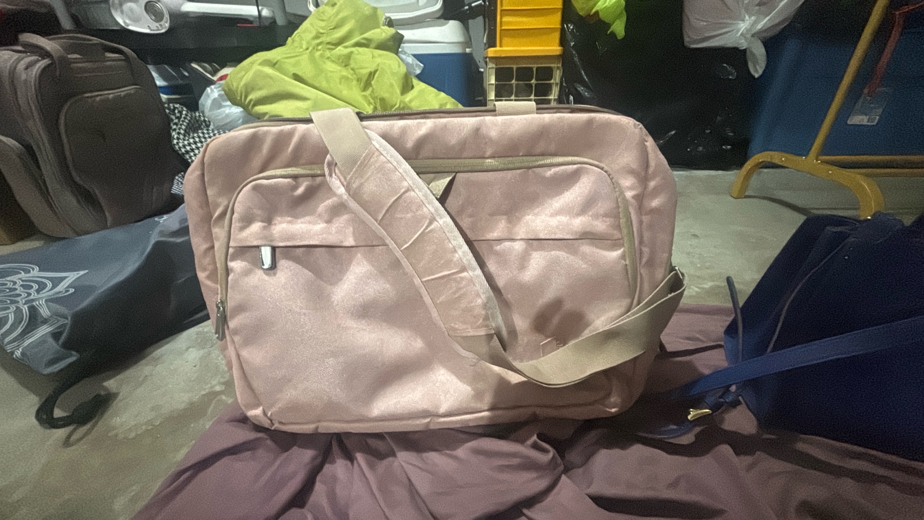Stylish Pink Laptop Bag with Shoulder Strap