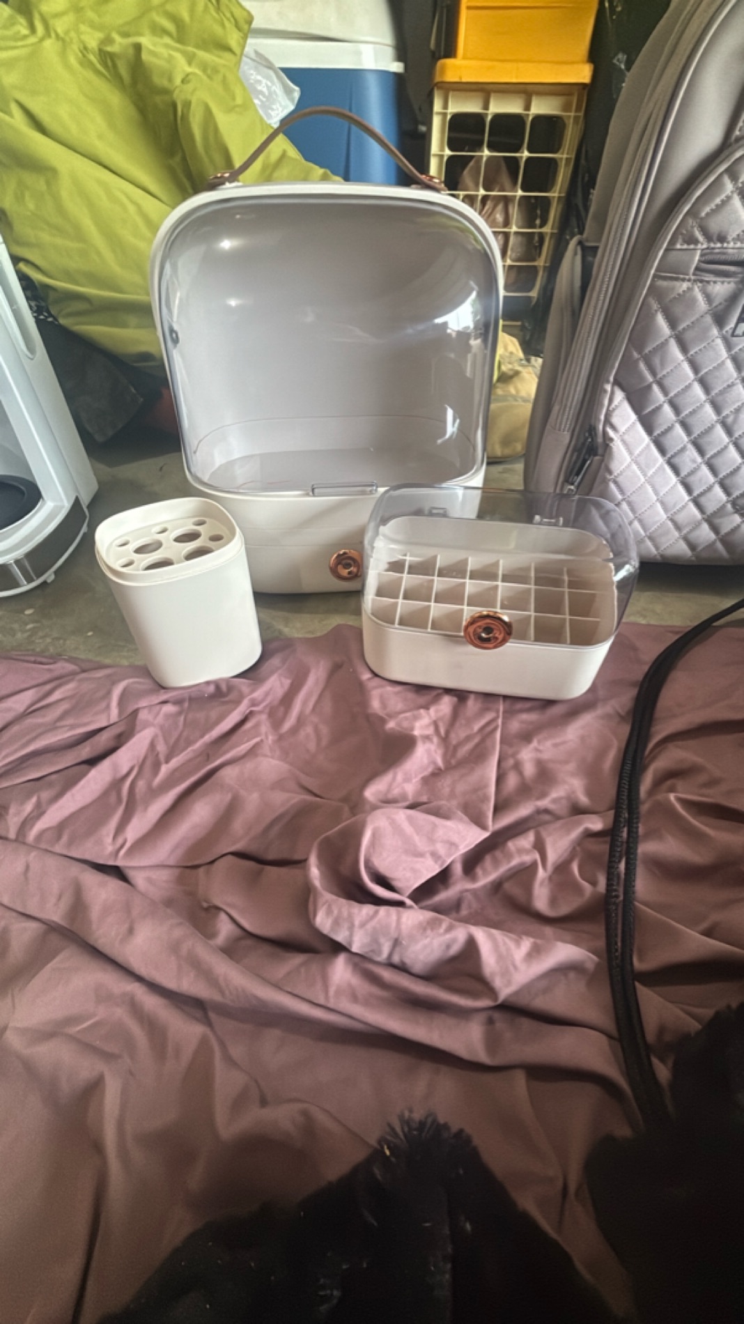 Compact Skincare and Makeup Organizer with Containers