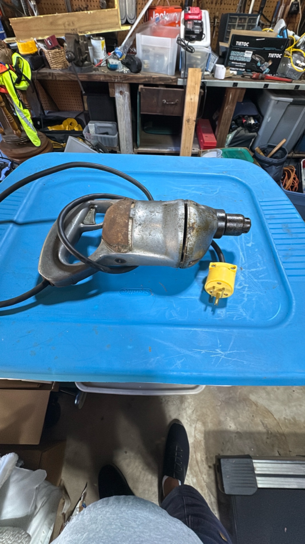Vintage Black & Decker Heavy-Duty Corded Silver Metal Drill