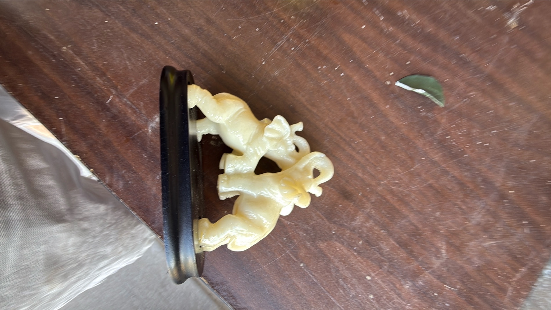 Carved Bone Elephant Figurine