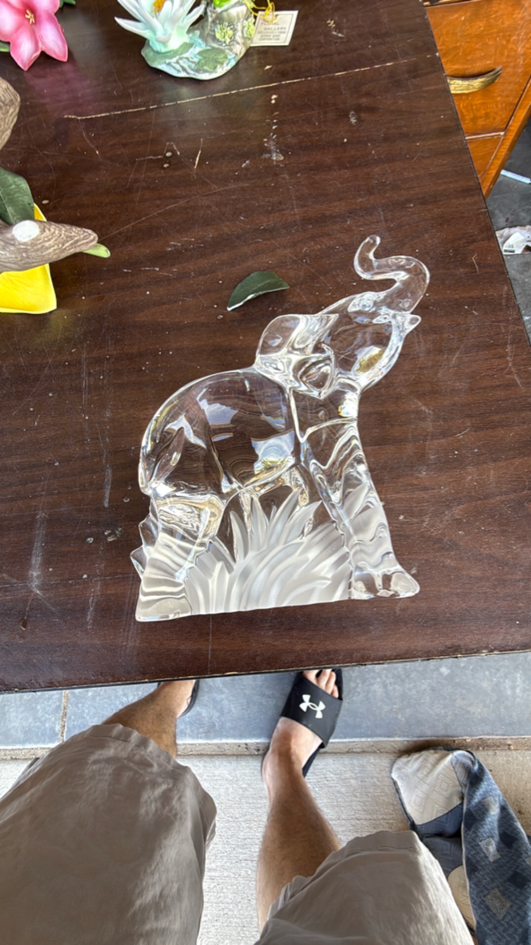 Crystal Elephant Figurine