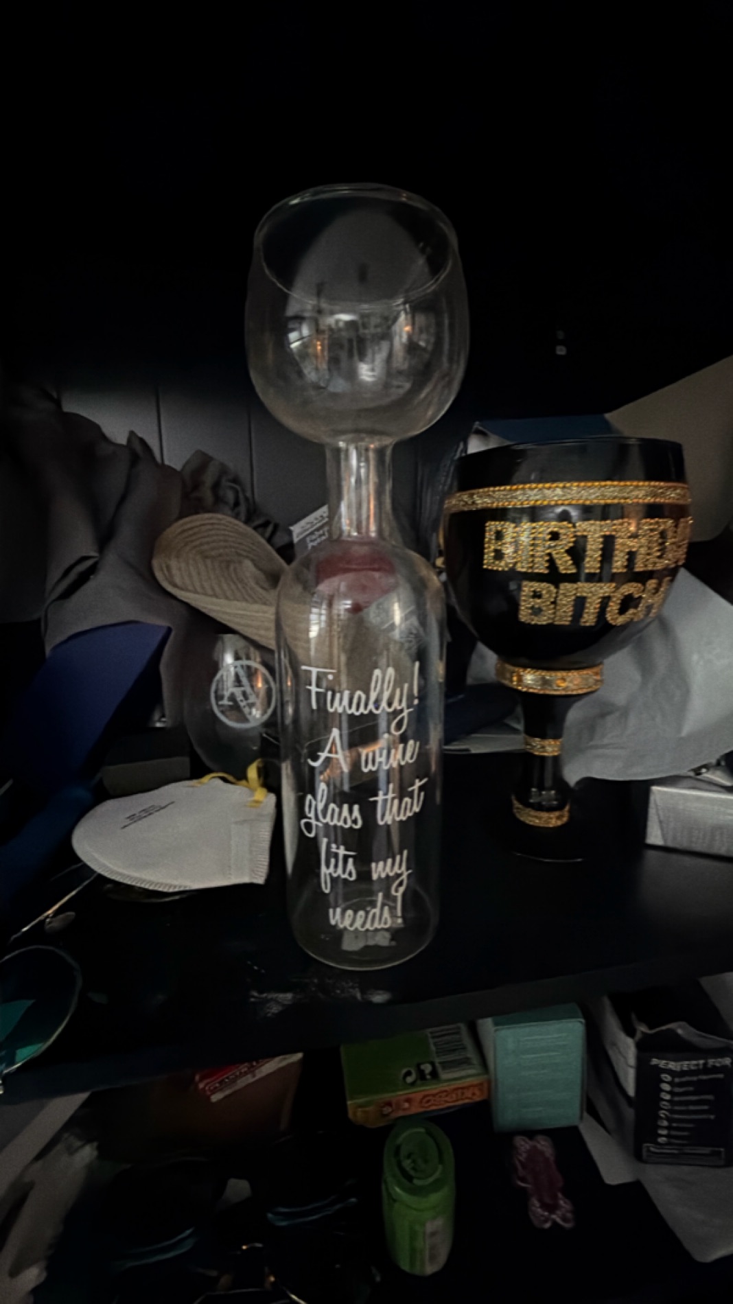 Novelty Wine Bottle Glass