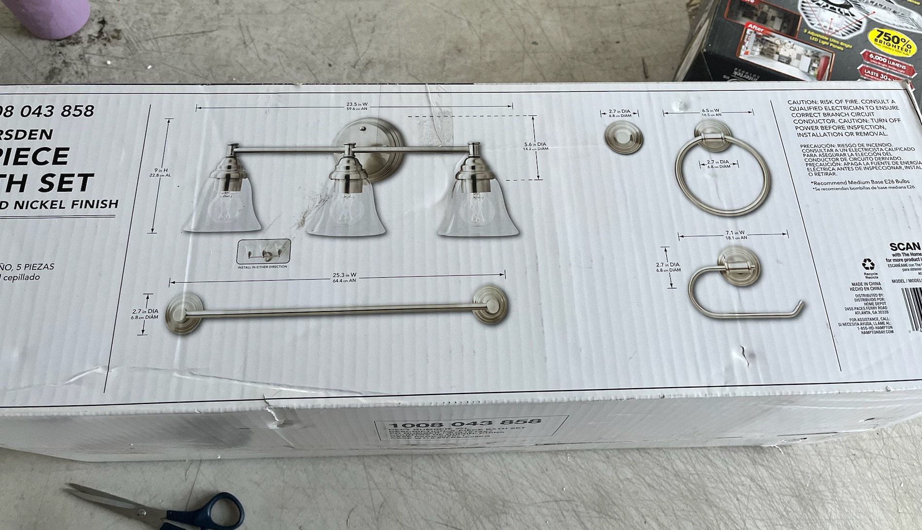 Brushed Nickel 3-Piece Bath Set