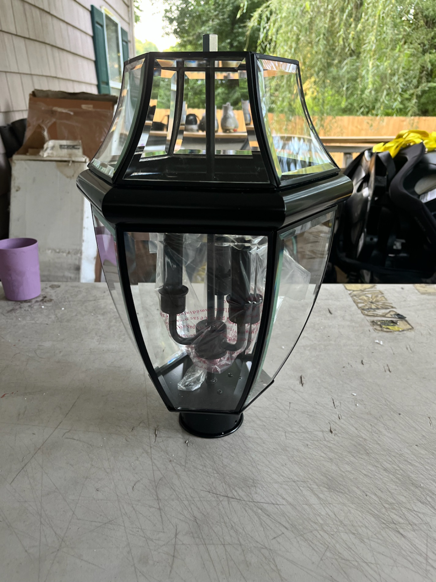 Modern Black Outdoor Post Lamp