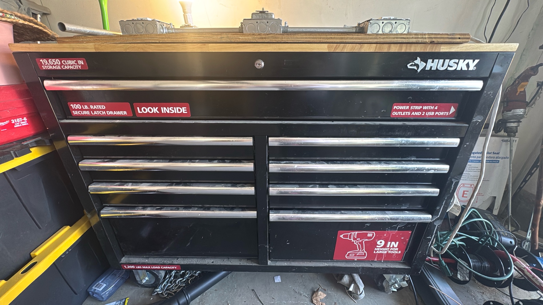 Husky Tool Chest with Power Strip
