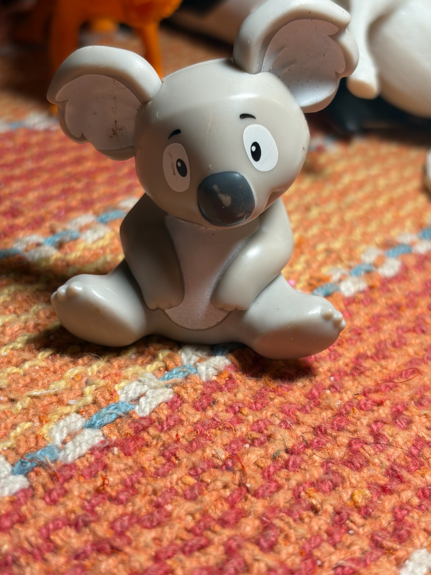 Adorable Koala Figurine - Gray Plastic 3-inch