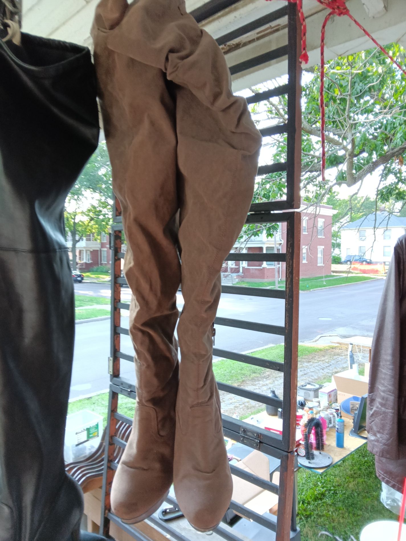 Brown Suede Over-the-Knee Boots