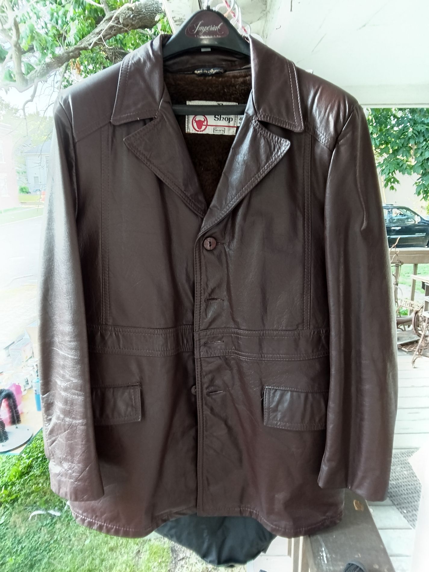 Men's Brown Leather Jacket with Soft Lining