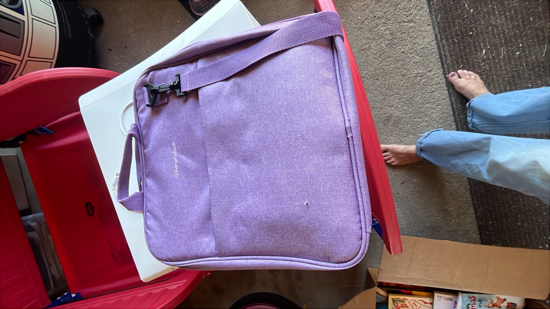 Purple Laptop Bag with Adjustable Strap