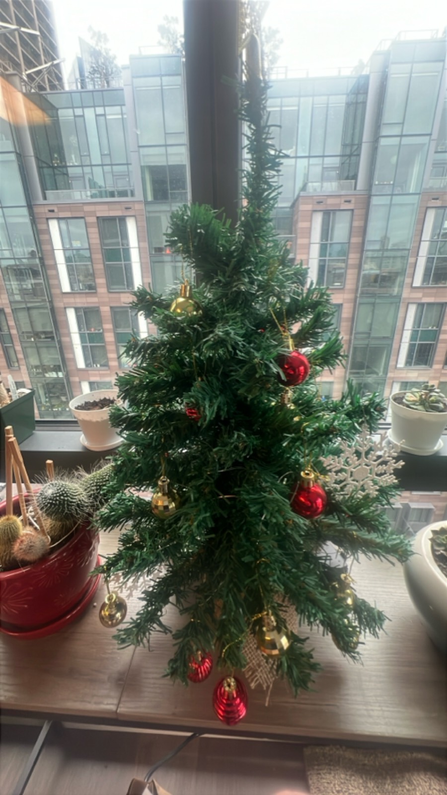 Artificial Christmas Tree with Ornaments