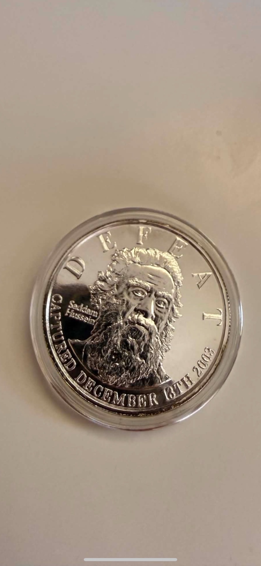 George Bush and Saddam Hussein Commemorative Coin Set photo