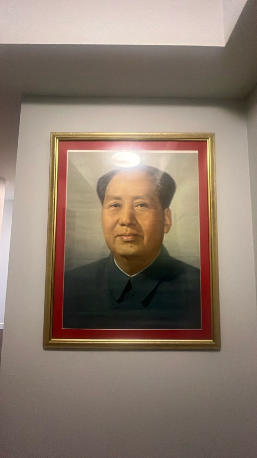 Vintage Mao Zedong Portrait Poster with Frame