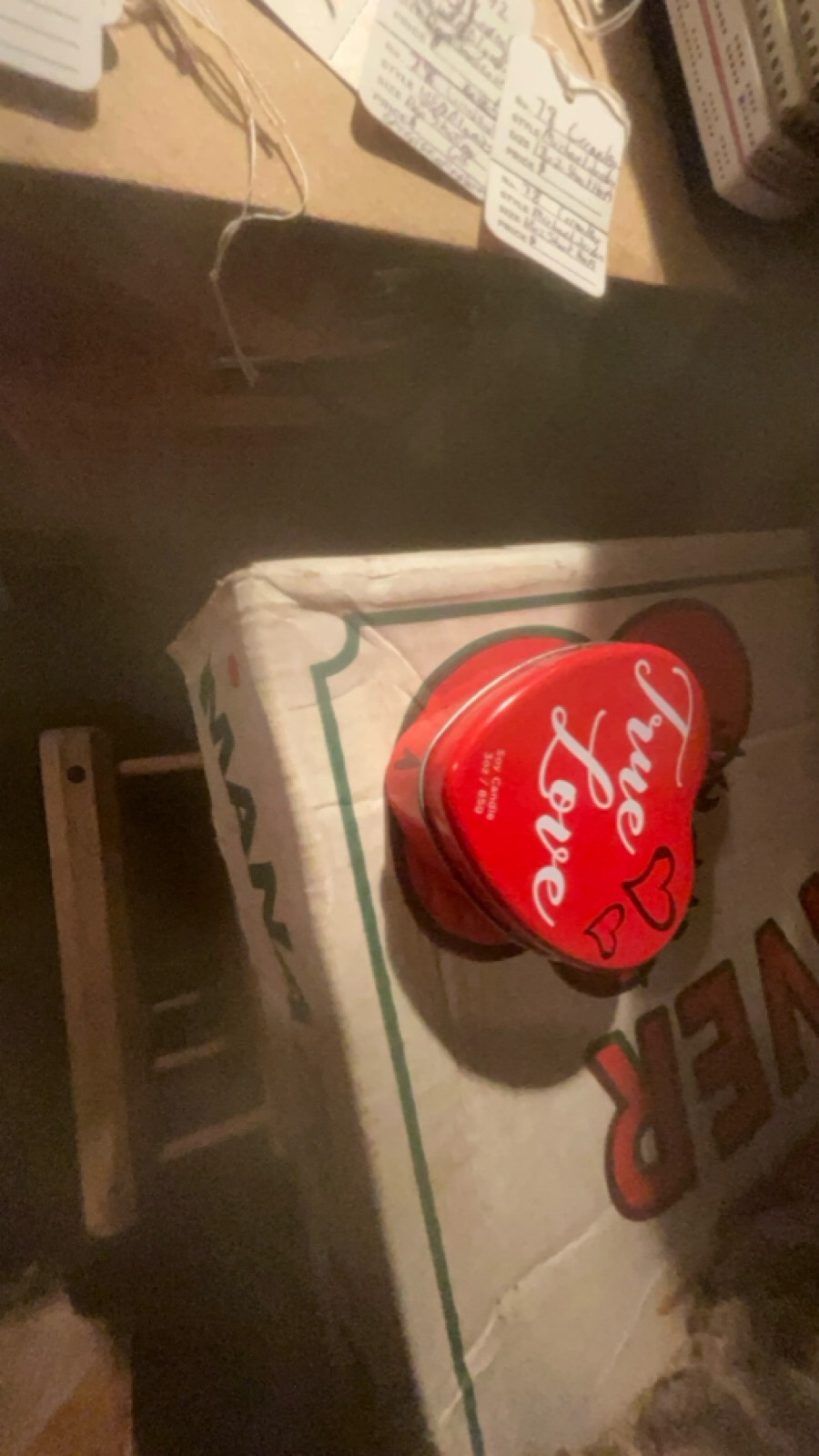 Vintage 'True Love' Heart-shaped Tin