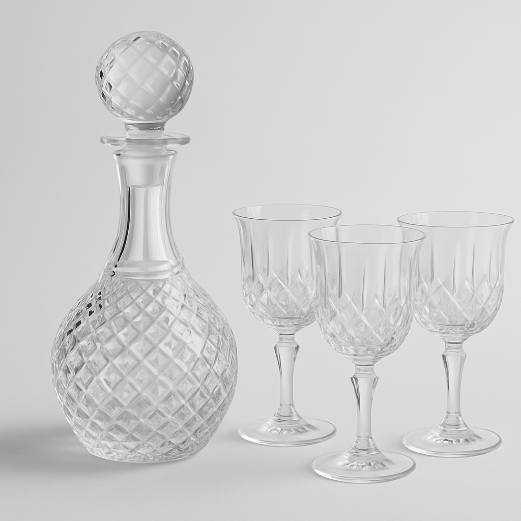 Crystal Decanter and Glass Set