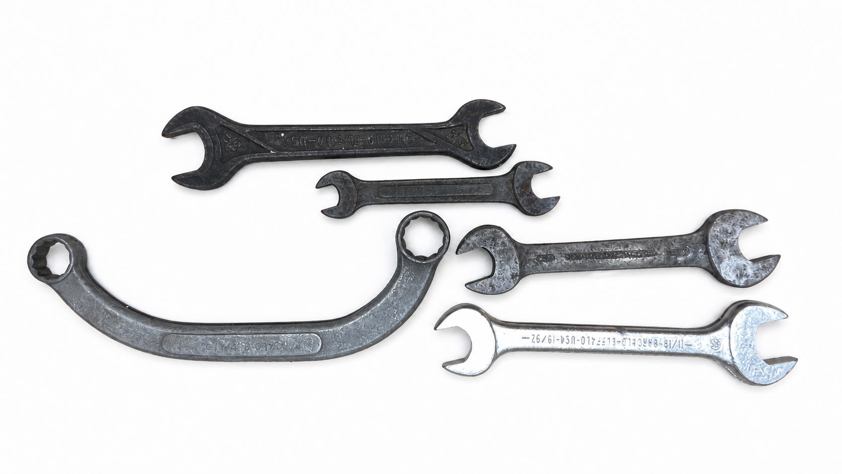 Mixed Set of Open-End and Box Wrenches