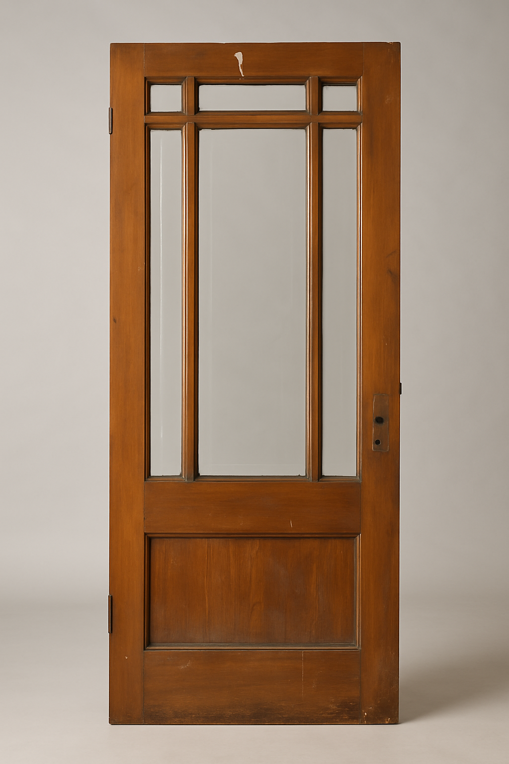 Antique Wooden Door with Glass Panels