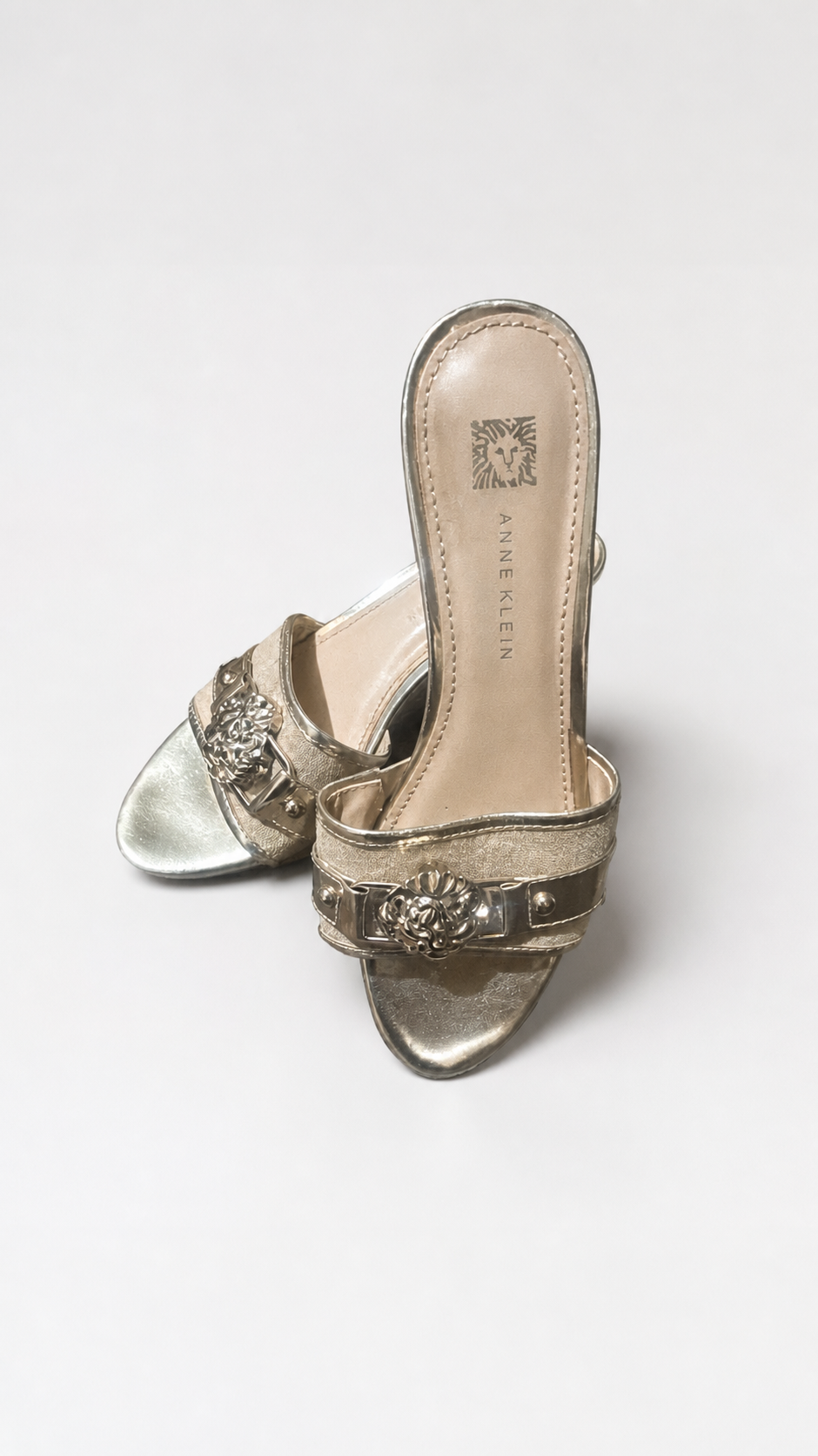 Anne Klein Embellished Slip-On Heels
