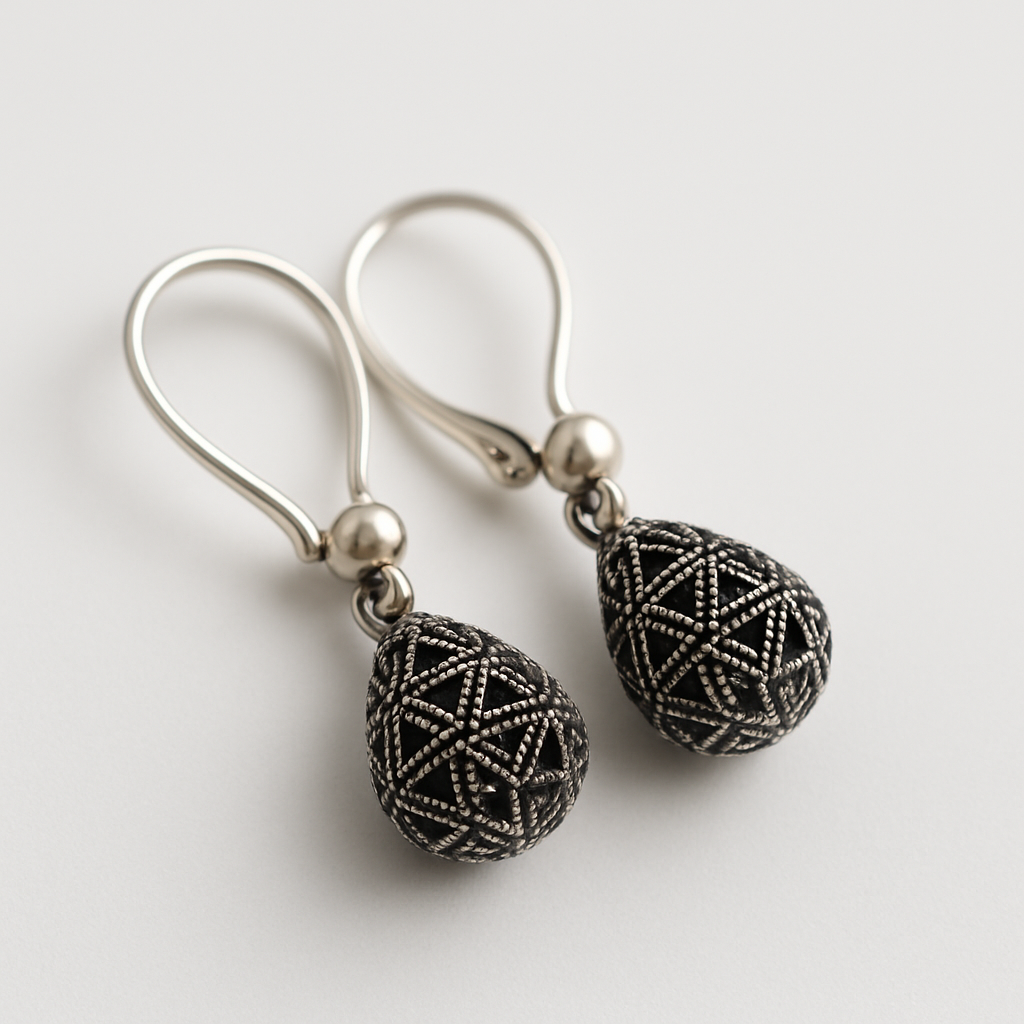 Ornate Silver Earrings