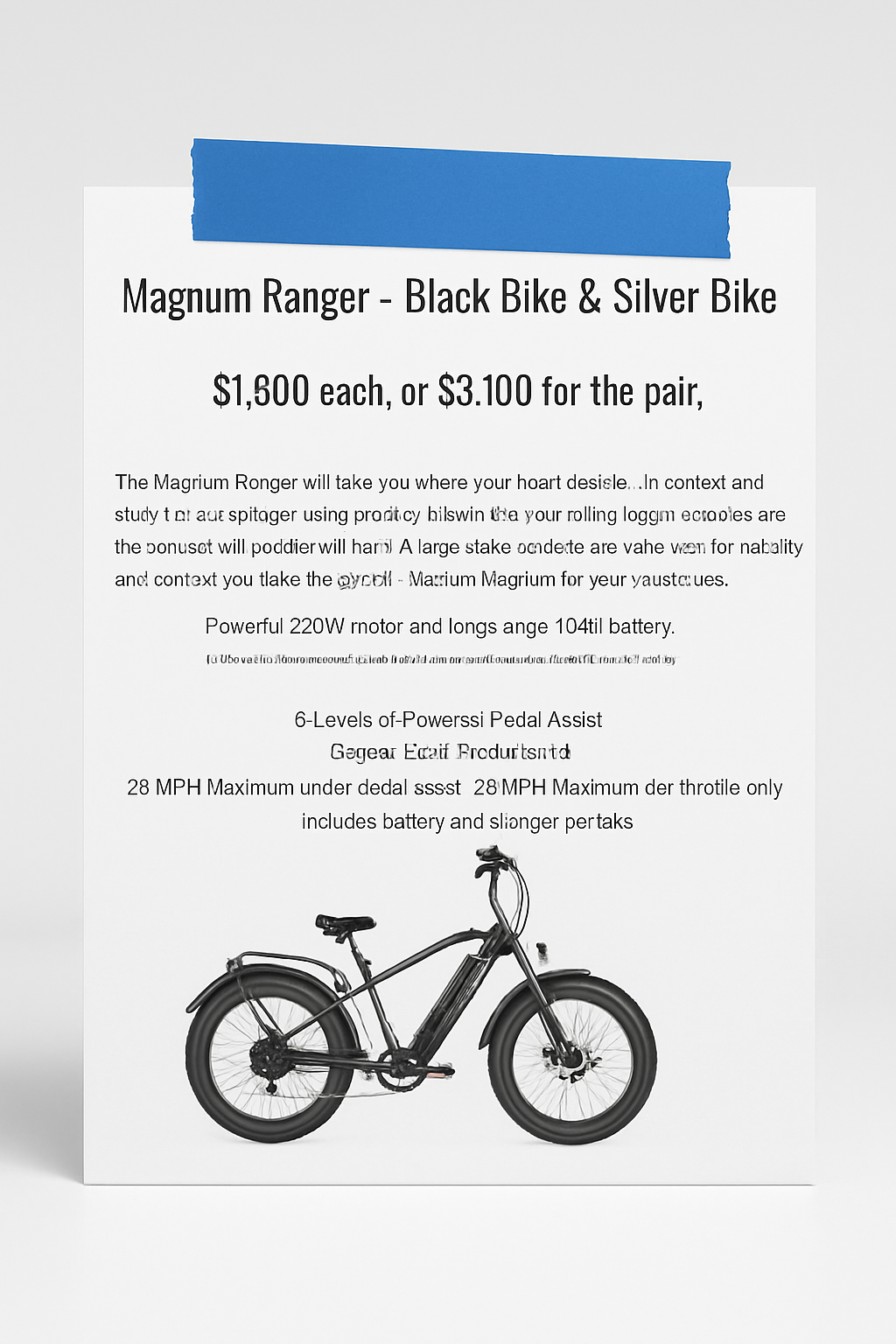 Magnum Ranger Electric Bike