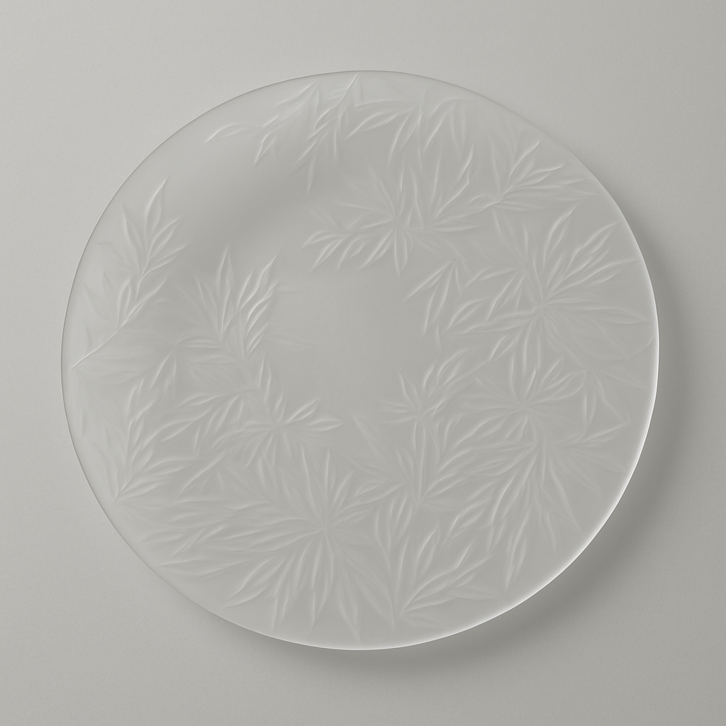 Elegant Frosted Glass Platter