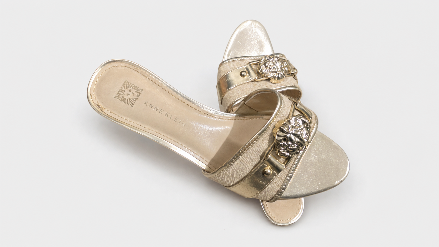 Anne Klein Embellished Slide Sandals