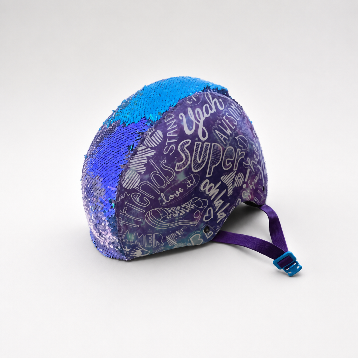 Colorful Sequin Kids Bike Helmet