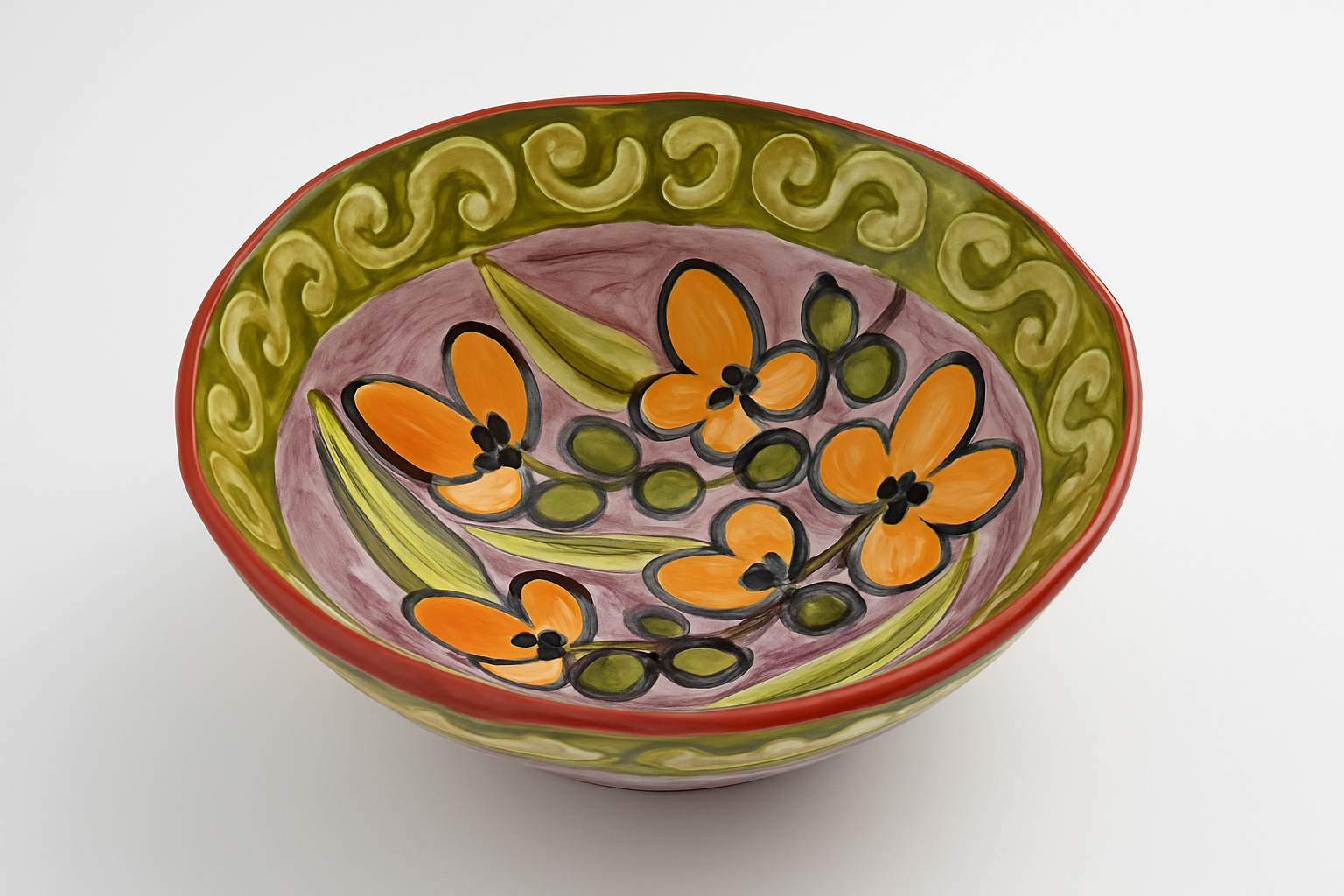 Hand-Painted Ceramic Bowl