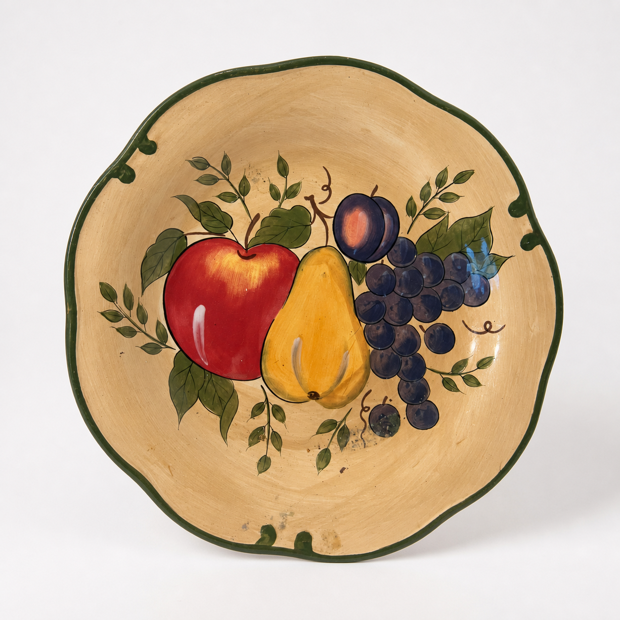 Hand-Painted Ceramic Fruit Bowl