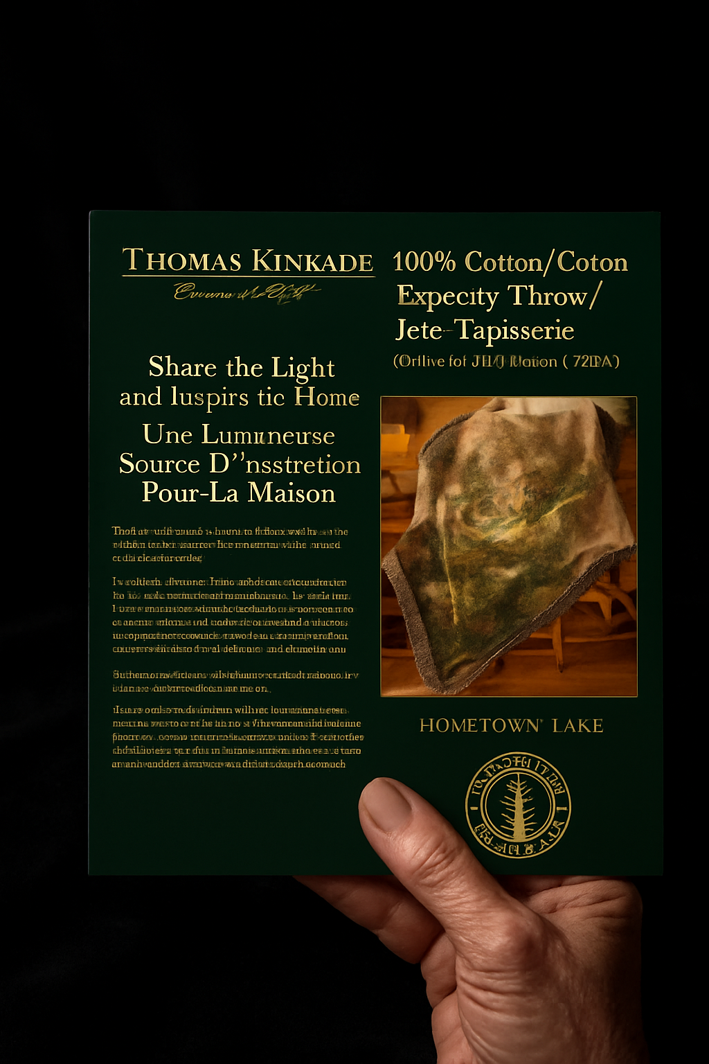 Thomas Kinkade Tapestry Throw - Hometown Lake