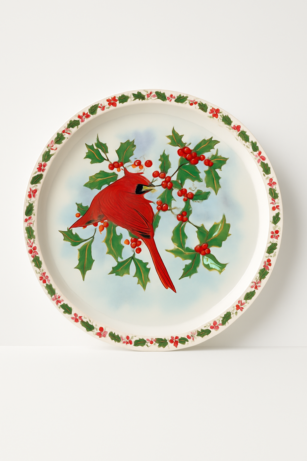 Decorative Holiday Cardinal Tray