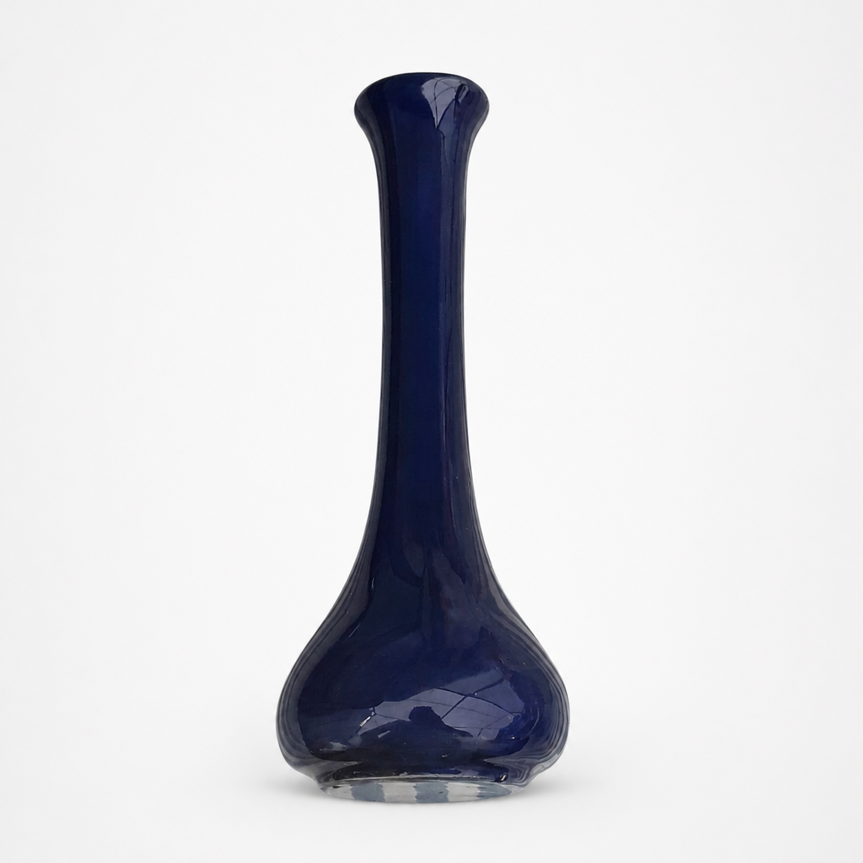 Elegant Blue Glass Vase