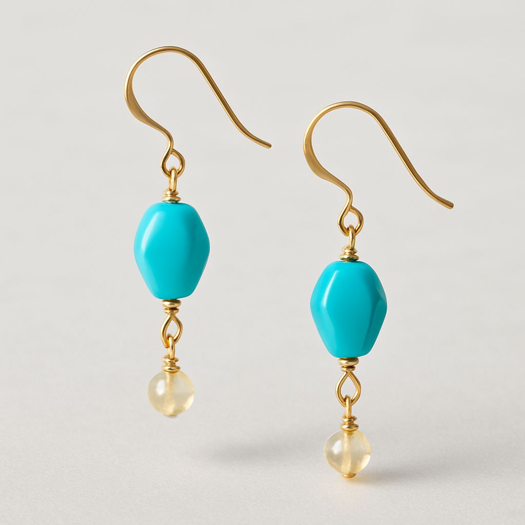 Turquoise Bead Earrings