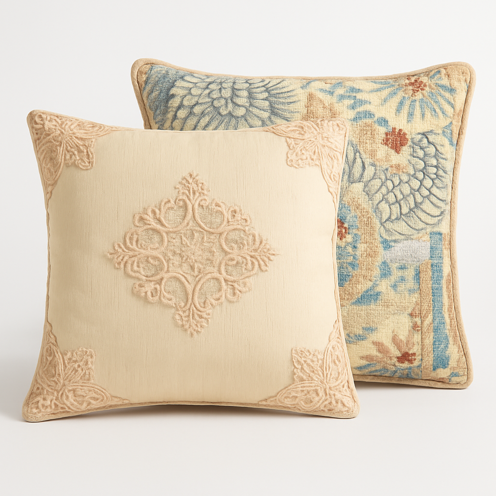 Decorative Embroidered Throw Pillows
