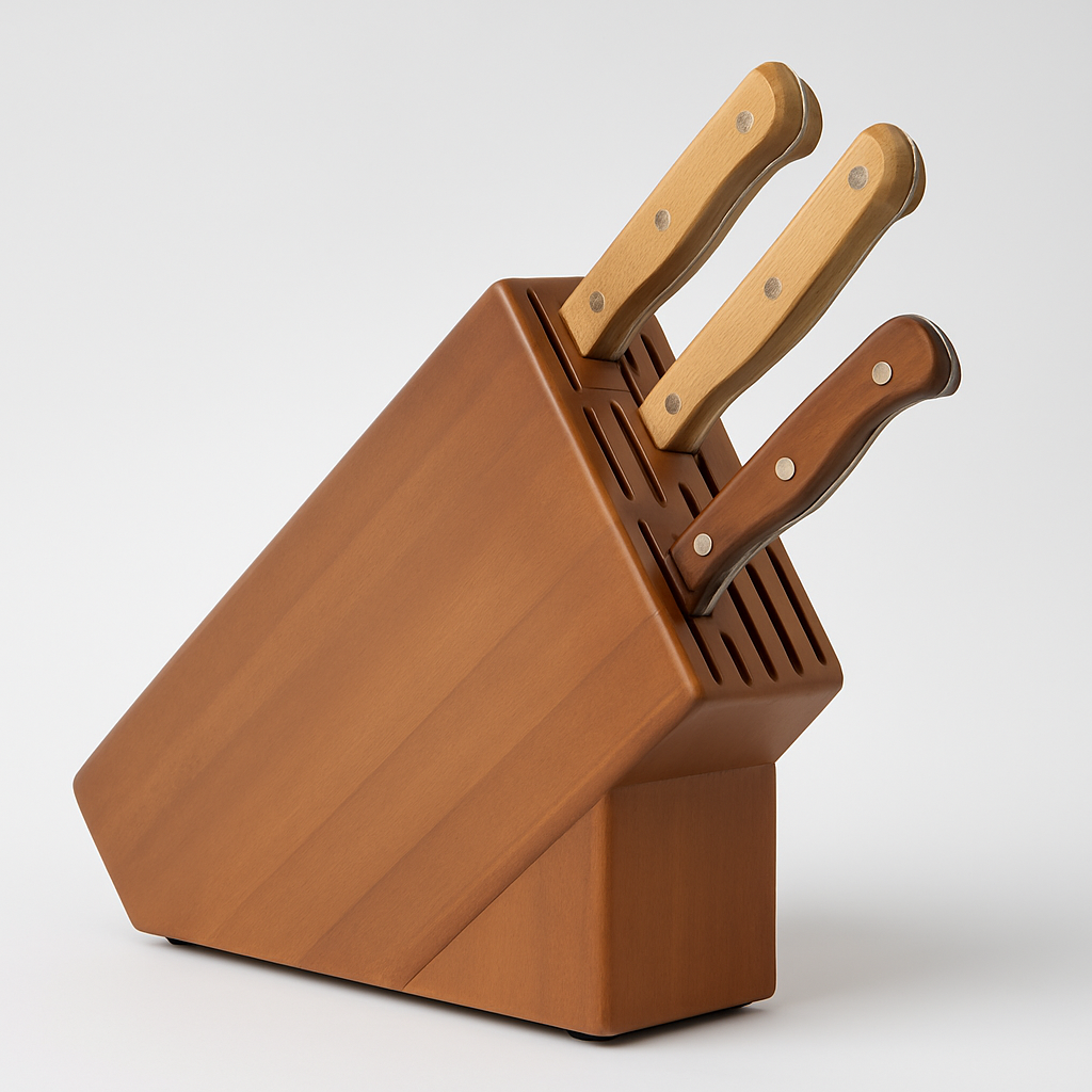 Wüsthof Knife Block (never used) with Assorted Sharp Knives