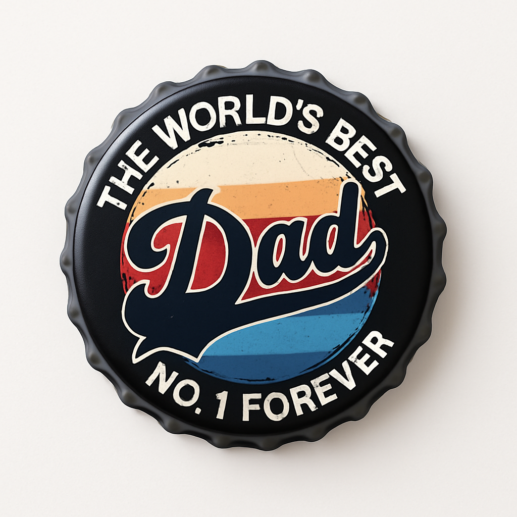 World's Best Dad Bottle Cap Wall Decor