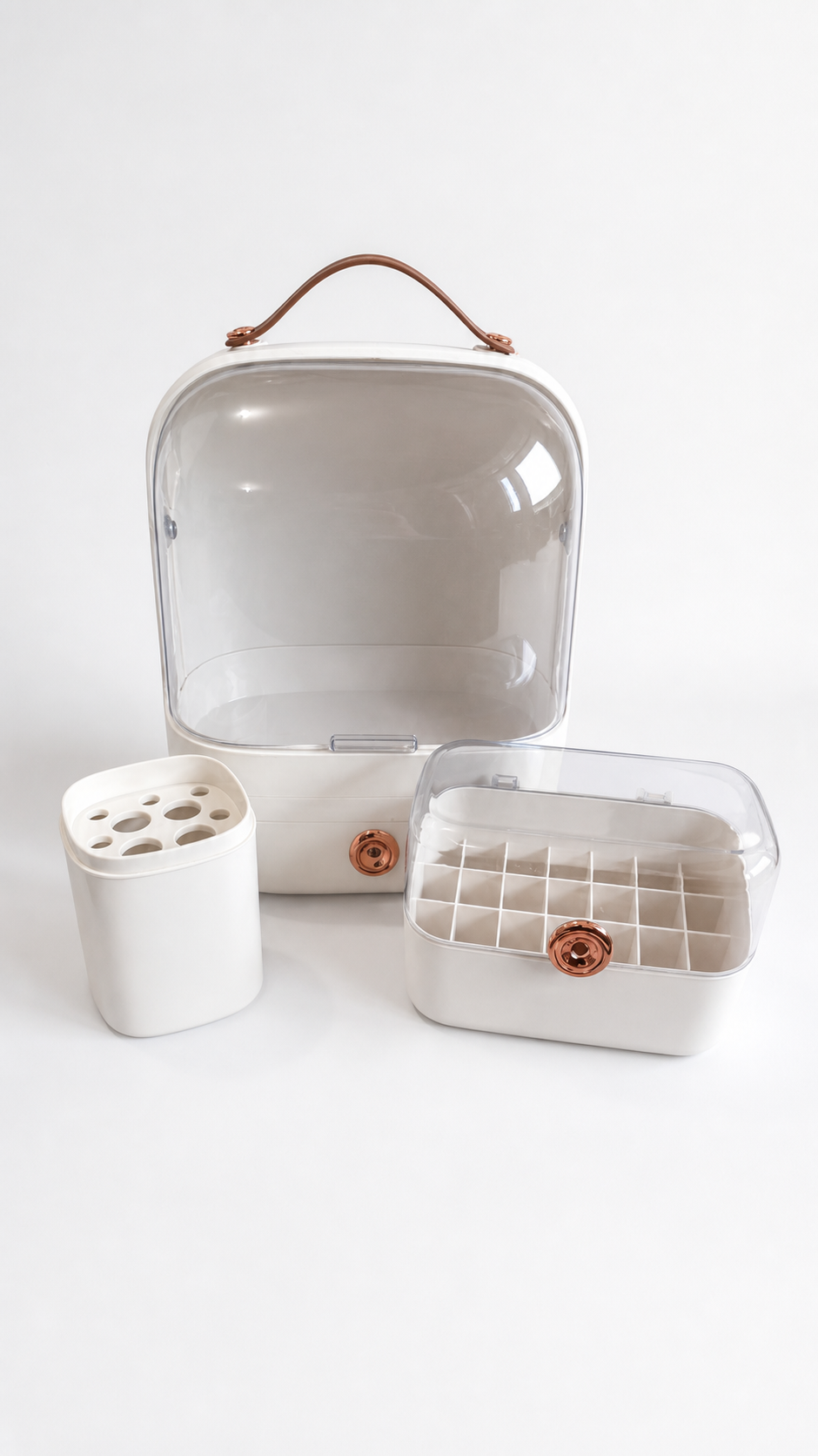 Compact Skincare and Makeup Organizer with Containers