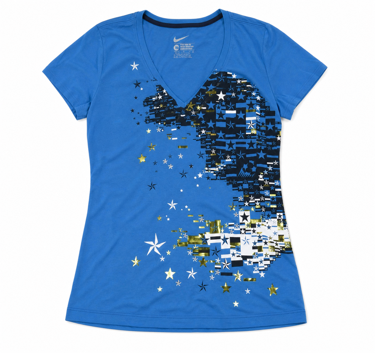 Nike Women's Blue Graphic T-Shirt photo