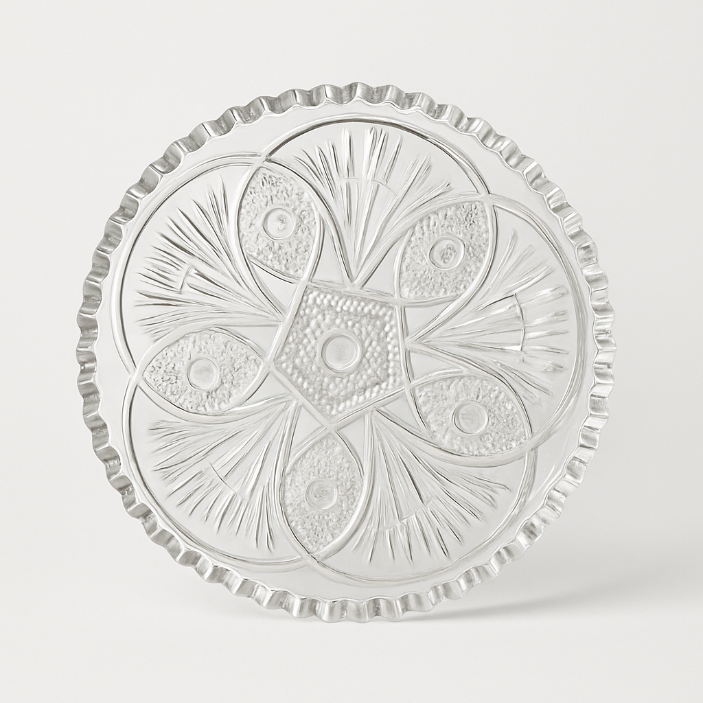 Vintage Cut Glass Serving Platter