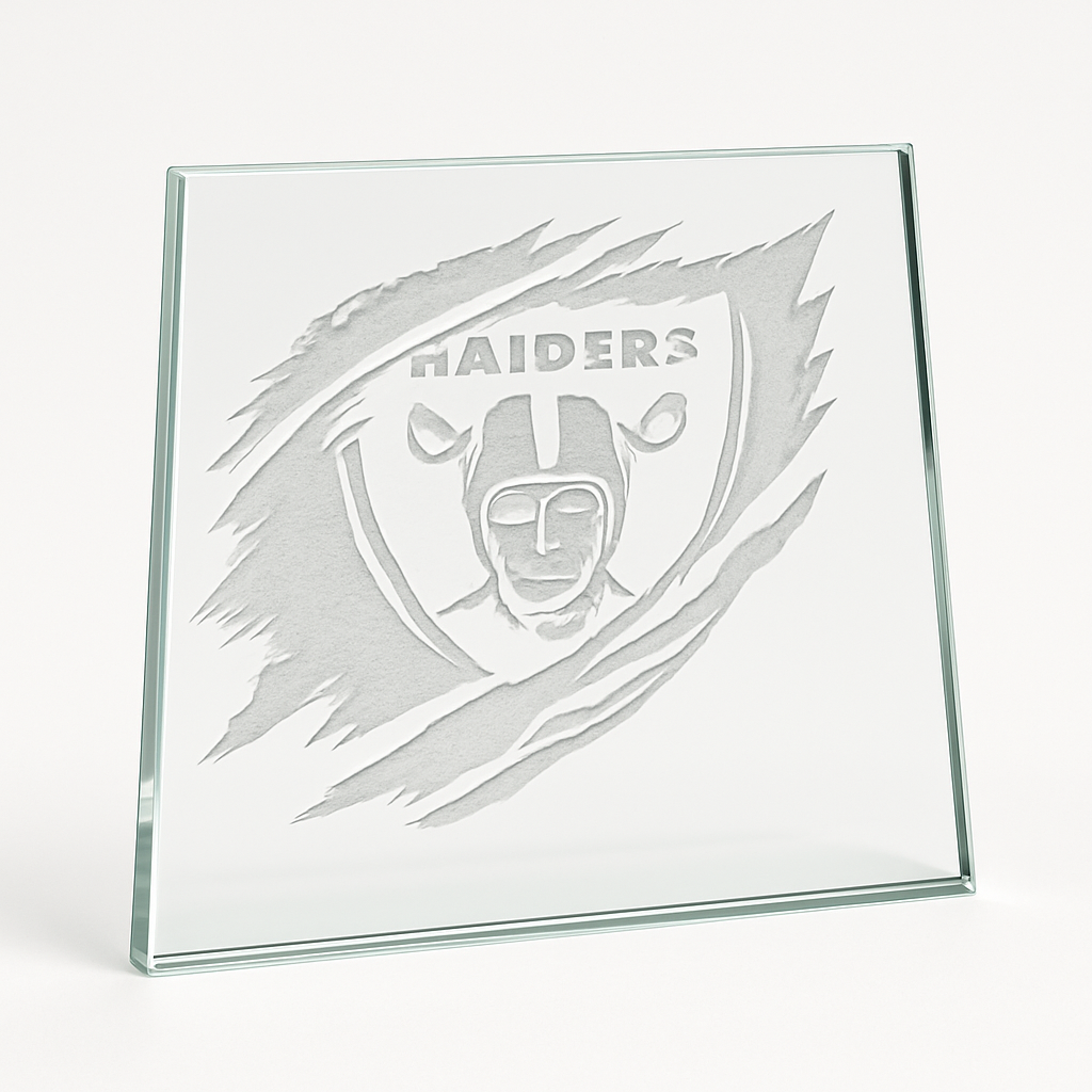 Etched Glass Raiders (hand crafted)
