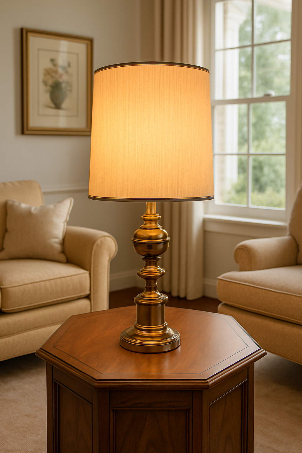 Vintage Brass Table Lamp