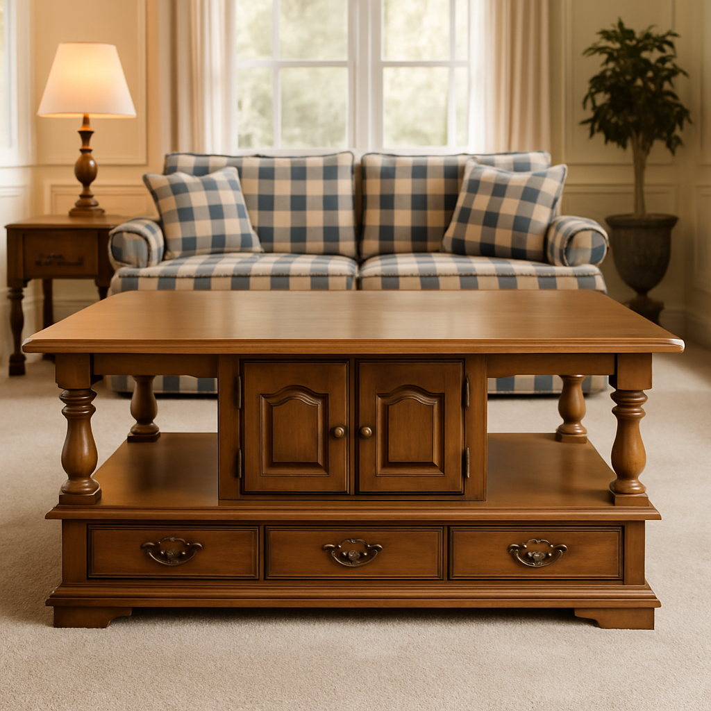 Solid Wood Coffee Table with Storage