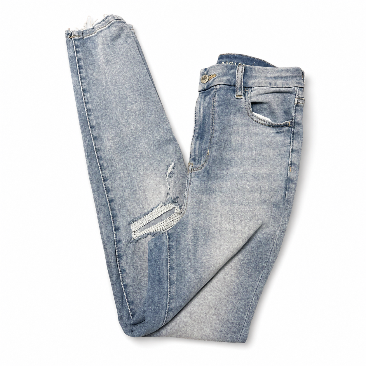 American Eagle Next-Level Stretch Ripped Jeans - Size 8 photo