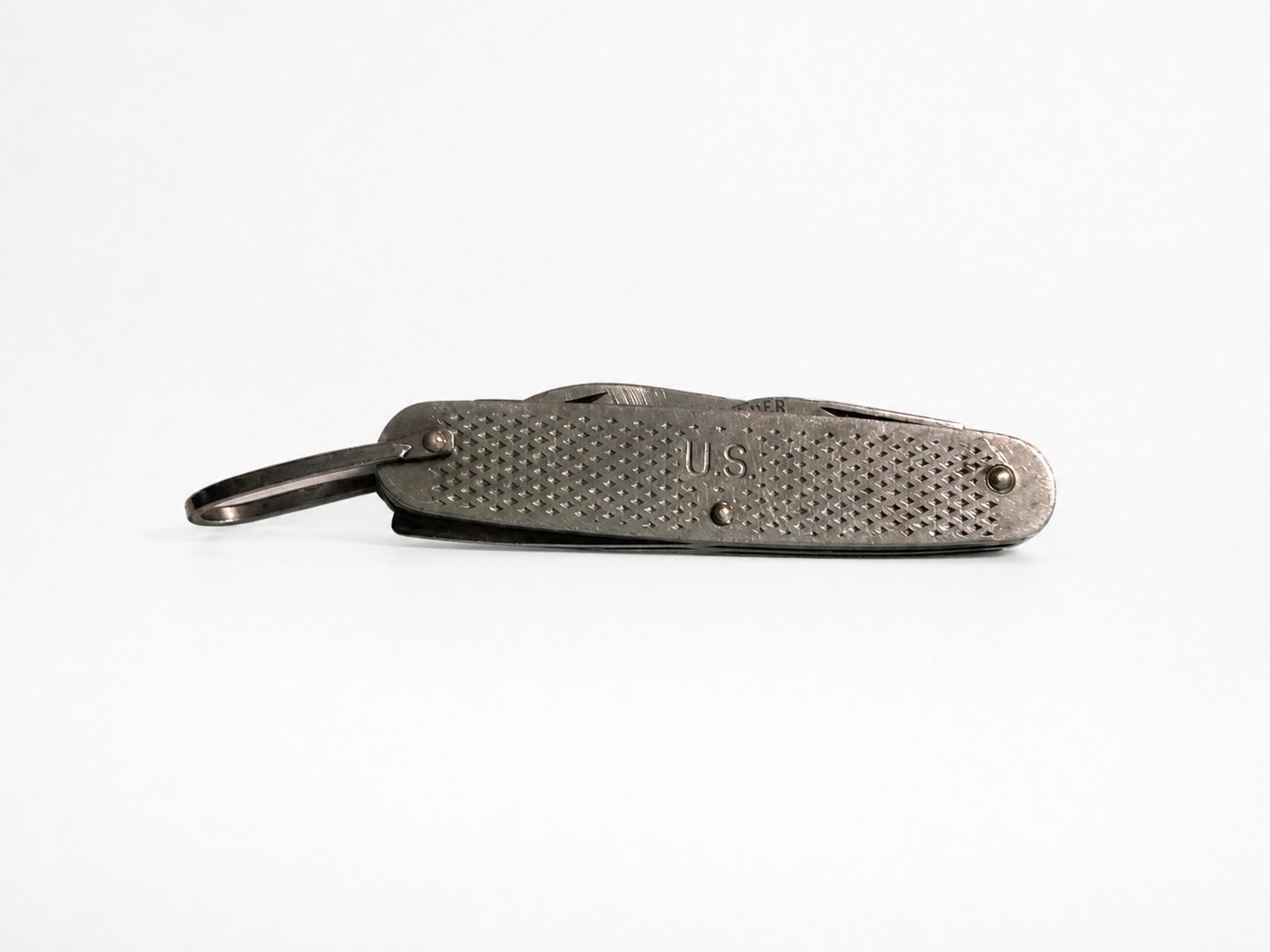 Military-Style Pocket Knife with U.S. Marking
