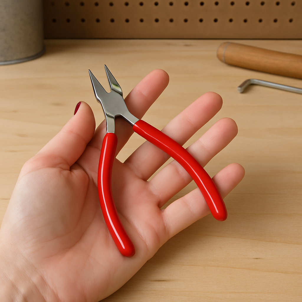 Precision Needle Nose Pliers with Red Handles