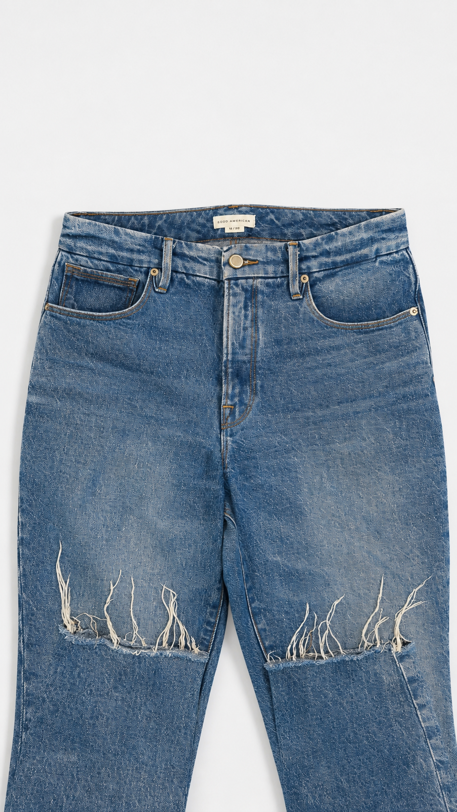 Good American High-Rise Distressed Jeans, size 28/6