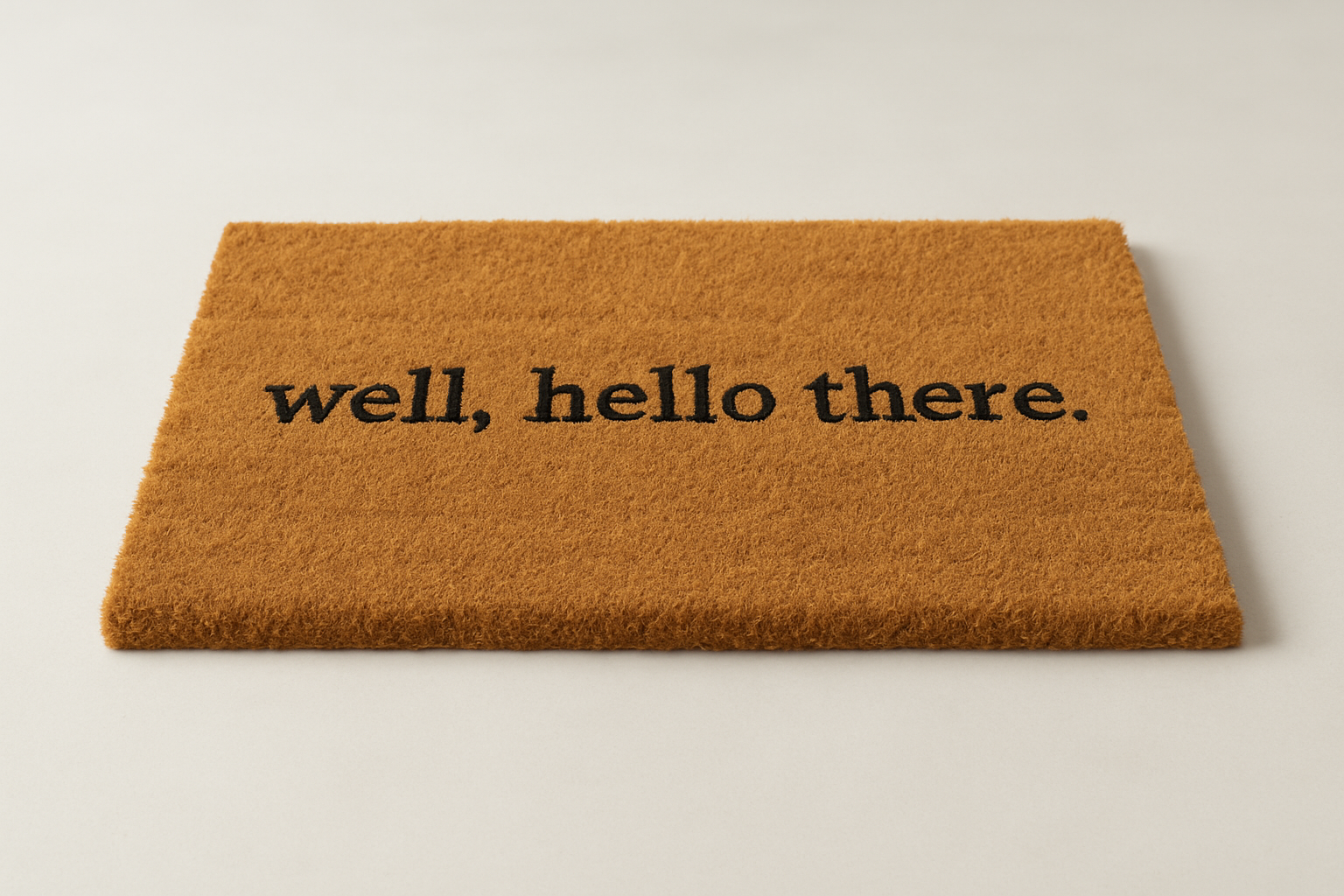 Coir Doormat with Welcome Message