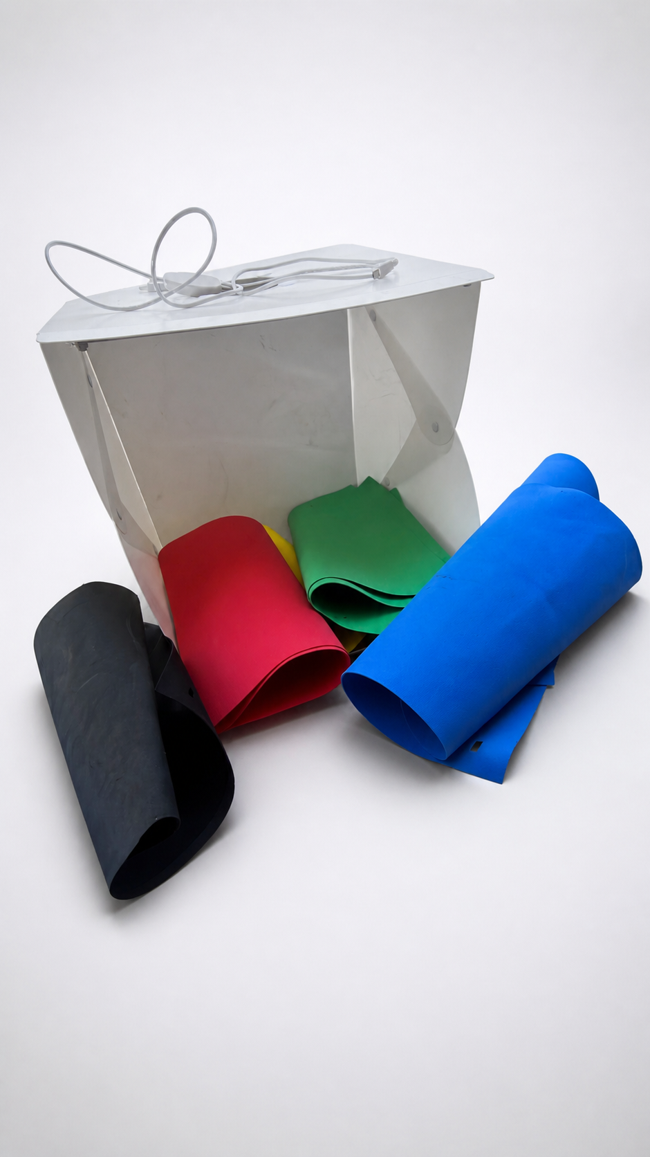 Light box with Colorful Craft Foam Sheets Assortment
