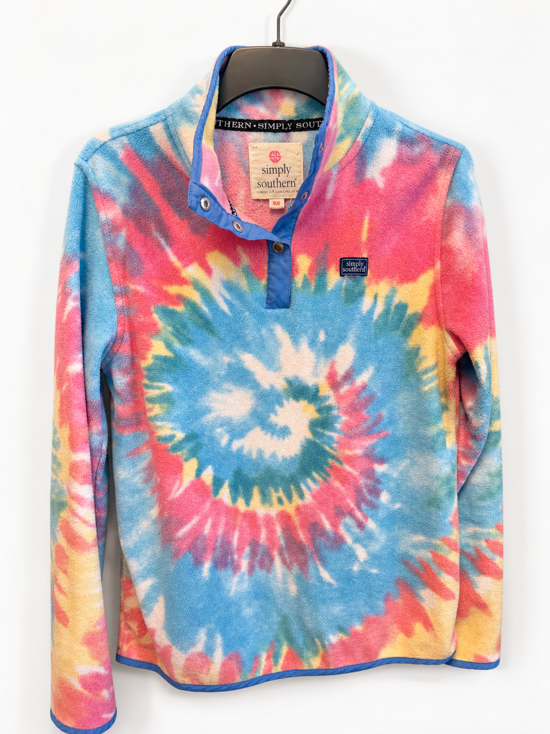 Simply Southern Tie-Dye Fleece Pullover - Size XL